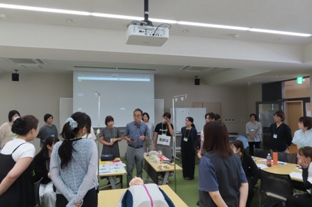 産科救急の実技・シミュレーションの様子